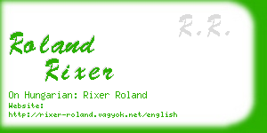 roland rixer business card